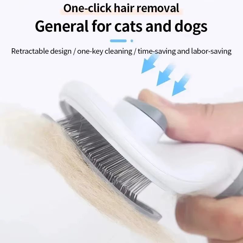 Pet Dog Brush Cat Comb Self Cleaning Pet Hair Remover Brush For Dogs Cats Grooming Tools Pets Dematting Comb Dogs