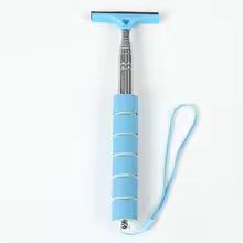 Car Rearview Mirror Wiper Cleaning Tool Auto Glass Mist Cleaner Scraper Car Accessories Handle Telescopic Window Cleaning Brush