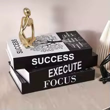 Set of 3 Inspirational Desk Decor Books Suitable for Home Office Decor Room Decor Fake Books Home Decor