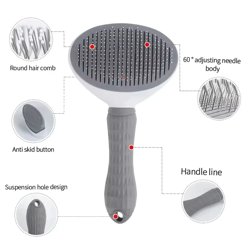 Pet Dog Brush Cat Comb Self Cleaning Pet Hair Remover Brush For Dogs Cats Grooming Tools Pets Dematting Comb Dogs